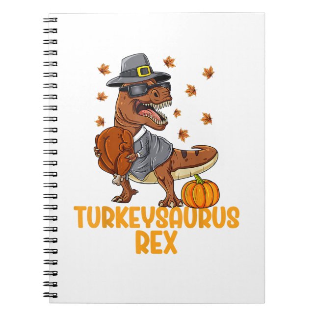 Carnet Dinosaur Thanksgiving Boys Turkey Saurus T rex Kid (Devant)