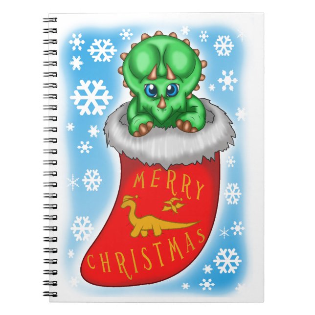 Carnet Dinosaure de Noël (Devant)