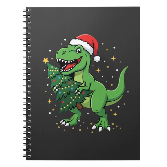 Carnet Dinosaure de Noël Santa T Rex (Devant)
