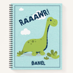 Carnet Dinosaure personnalisé mignon