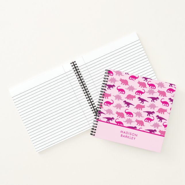 Carnet Dinosaure Rose Enfant Mignon Dino (Intérieur)