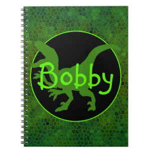 Carnet Dinosaure Vert Personnalisé Cacher