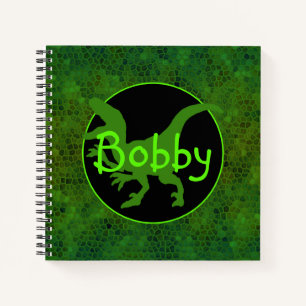 Carnet Dinosaure Vert Personnalisé Cacher