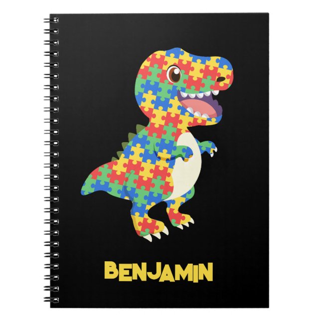 Carnet Dinosaures de sensibilisation à l'autisme (Devant)
