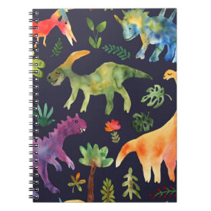 Carnet Dinosaures floraux : Aquarelle
