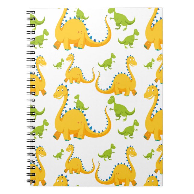 Carnet dinosaures sans soudure illustration coloré motif (Devant)