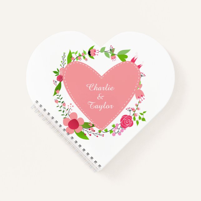 Carnet d'invité du mariage de texte personnalisé H (Devant)
