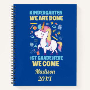 Carnet Diplômé de la maternelle Unicorn 1re année