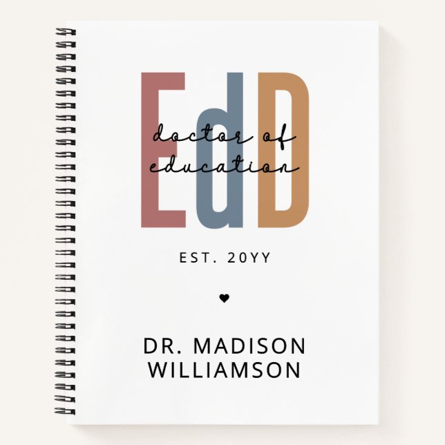 Carnet Diplôme D'Études De L'EdD Personnalisé (Devant)