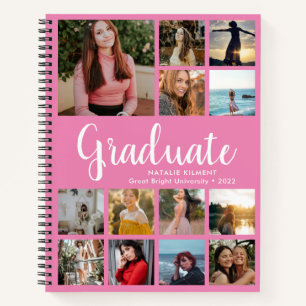 Carnet Diplômé Photo Collage Graduation Rose