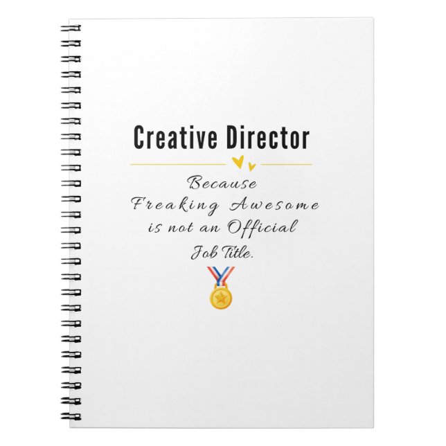 Carnet Directeur de création (Devant)