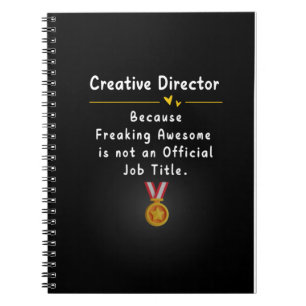 Carnet Directeur de création titre de poste drôle