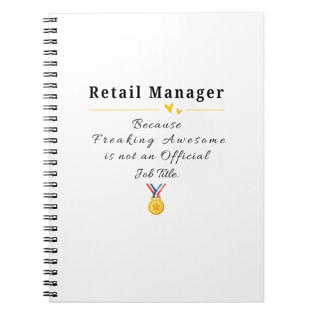 Carnet Directeur de vente au détail (Devant)
