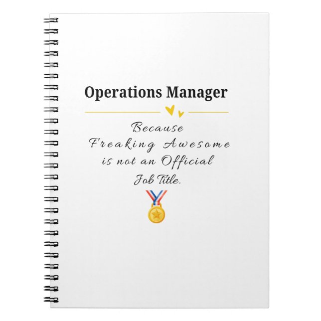 Carnet Directeur des opérations (Devant)