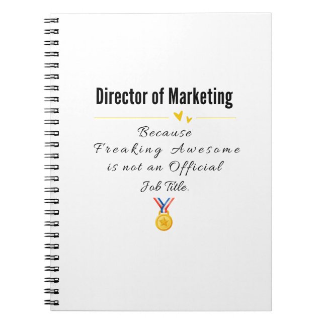 Carnet Directeur du marketing (Devant)