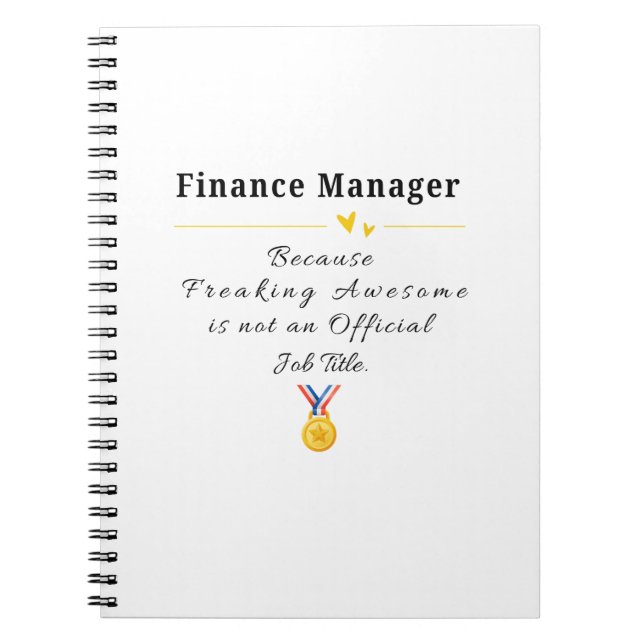 Carnet Directeur financier Drôle Appréciation (Devant)