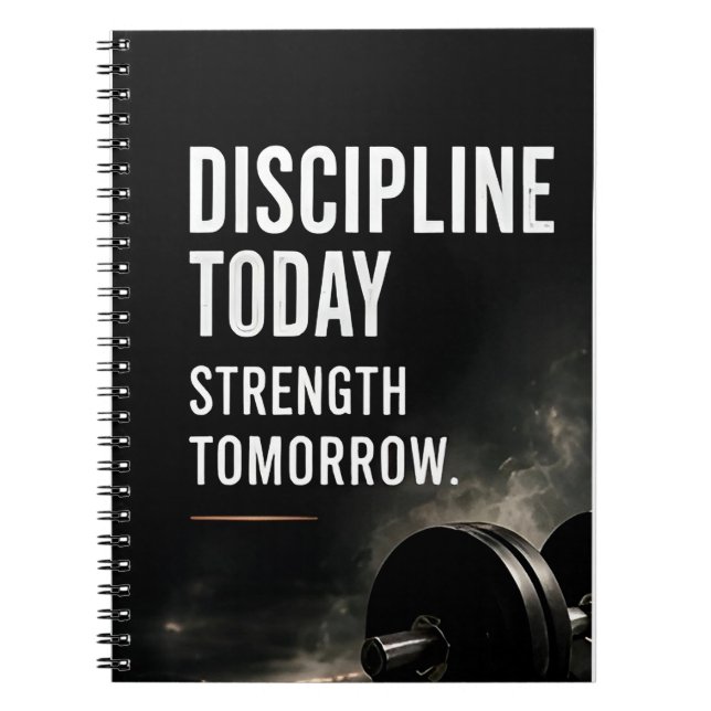 Carnet 💪 Discipline aujourd'hui, force demain, motivatio (Devant)