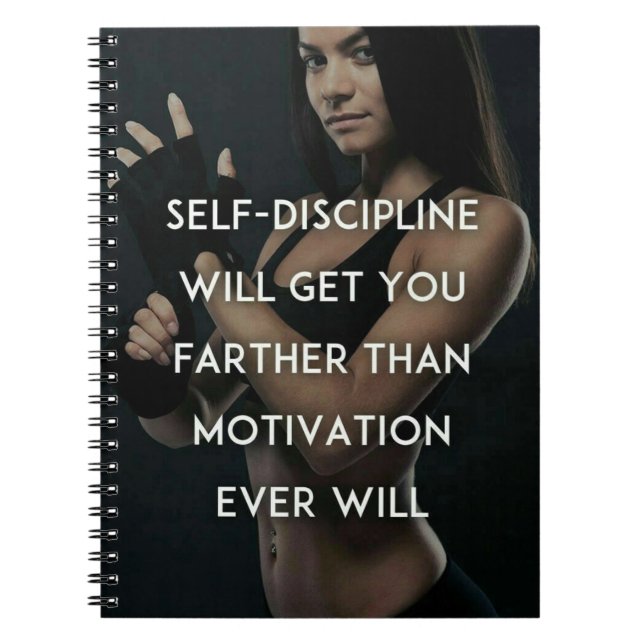 Carnet Discipline vs Motivation - Inspiration de gym pour (Devant)