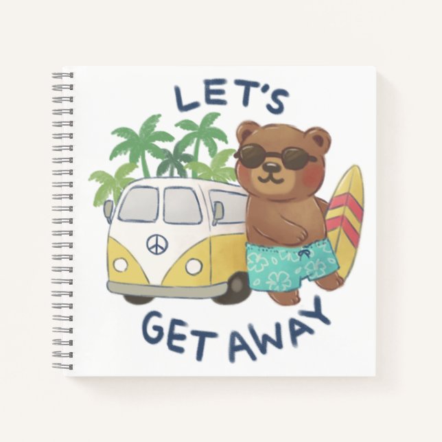Carnet Disons : Teddy Bear & Van Vintage Dessin (Devant)