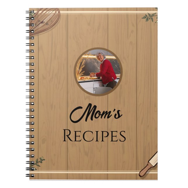 Carnet Disposition de recette de cuisine rustique de mama (Devant)
