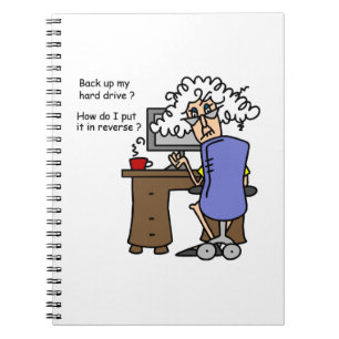 Carnet Disque Dur Sauvegarde Humoristique