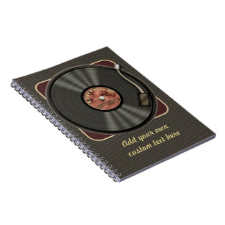 Carnet Disque vinyle vintage personnalisé