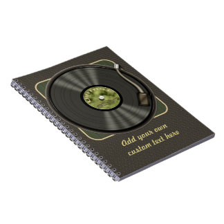 Carnet Disque vinyle vintage personnalisé