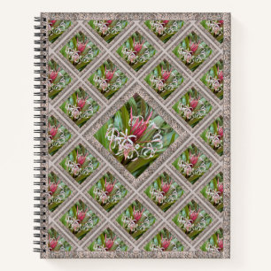 Carnet distinctif avec lentilles d'araignée rose