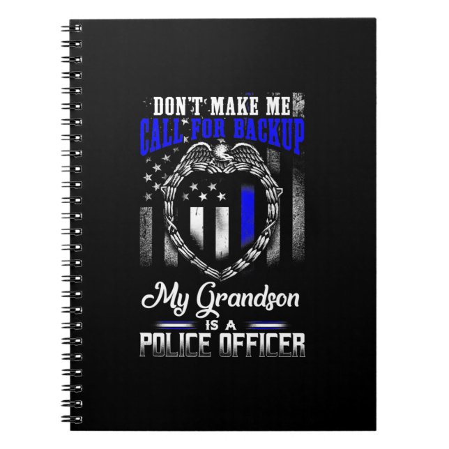 Carnet Distressed Mon Petit-Fils Est Un Cadeau D'Officier (Devant)