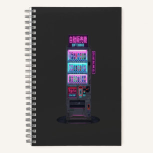 Carnet Distributeur Automatique Japonais Cyberpunk Pixel 