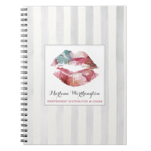 Carnet Distributeur de rouge à lèvres Kiss aquarelle pers