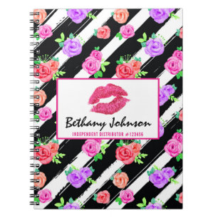 Carnet Distributeur Lipstick Glam Rose Kiss Personnalisé