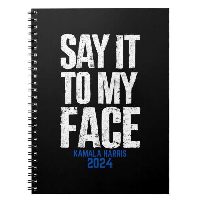 Carnet Dites-le moi en face Kamala Harris 2024 (Devant)