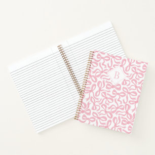 Carnet Ditsy Preppy Pink Bow Monogramme