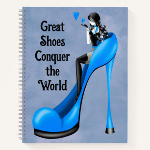 Carnet Divinité de la mode en bleu stiletto