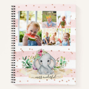 Carnet Dix Photos Collage Miss Onederful Baby Elephant