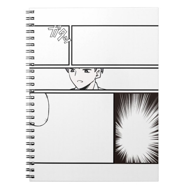 Carnet  DIY Manga Comic Strip – Blank Panel with Japanes (Devant)