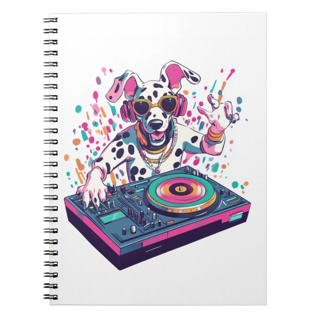 Carnet DJ Dalmatien � Soirée EDM Rave Chien (Devant)