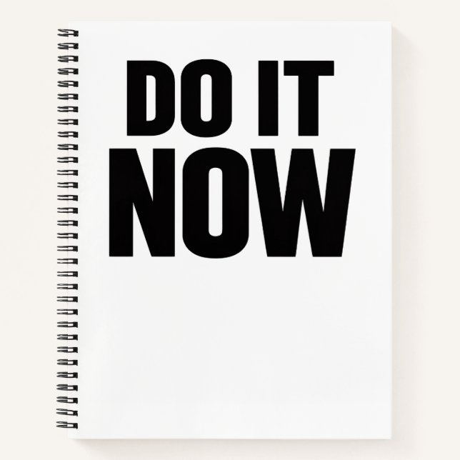 Carnet Do It Now Motivational Quote Minimal Typography In (Devant)