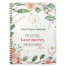 Do Justice Floral Micah 6:8 Prière personnalisée