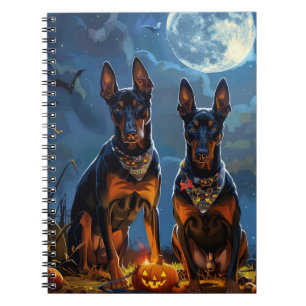 Carnet Doberman Halloween Éffrayant