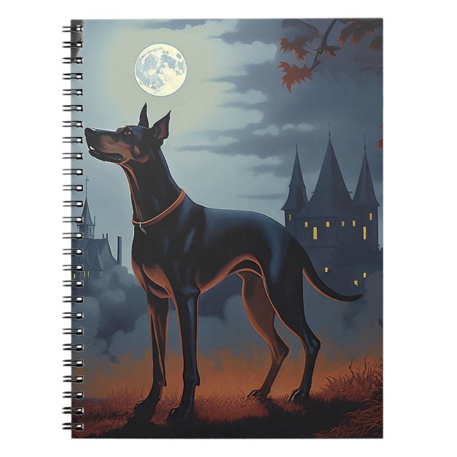 Carnet Doberman Halloween Épouvantable (Devant)