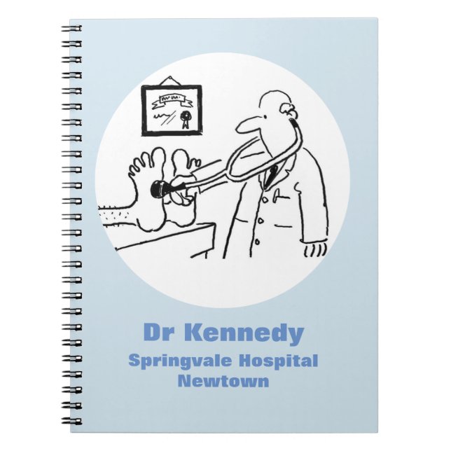 Carnet Docteur avec pied de contrôle de stéthoscope (Devant)