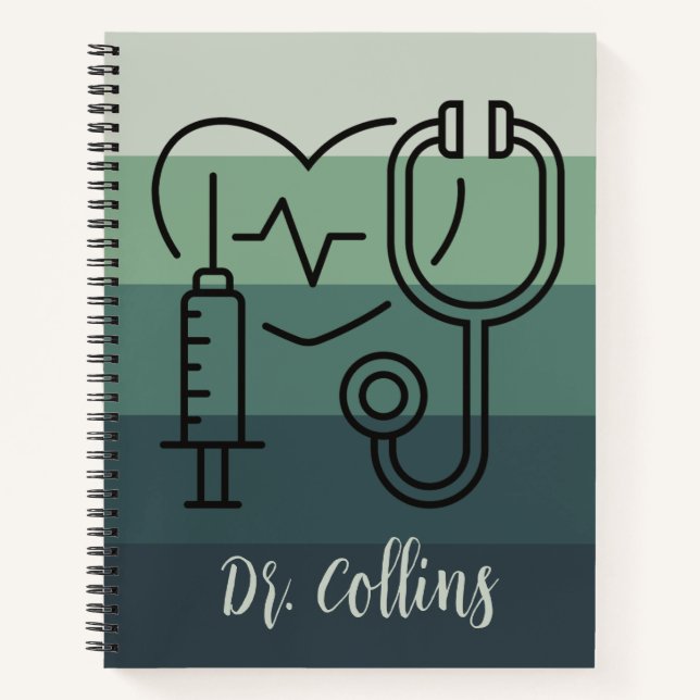 Carnet Docteur customisé Journal, Étudiants Médicales cad (Devant)