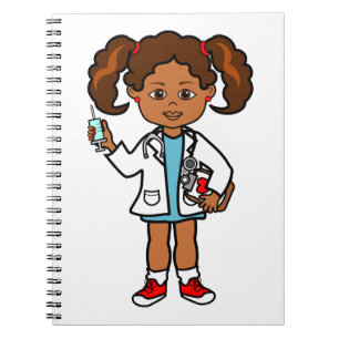 Carnet Docteur de fille d'Afro-américain de bande