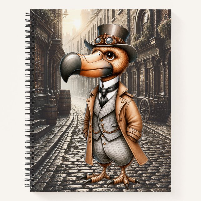Carnet Dodo Steampunk victorien dans une ruelle de Londre (Devant)