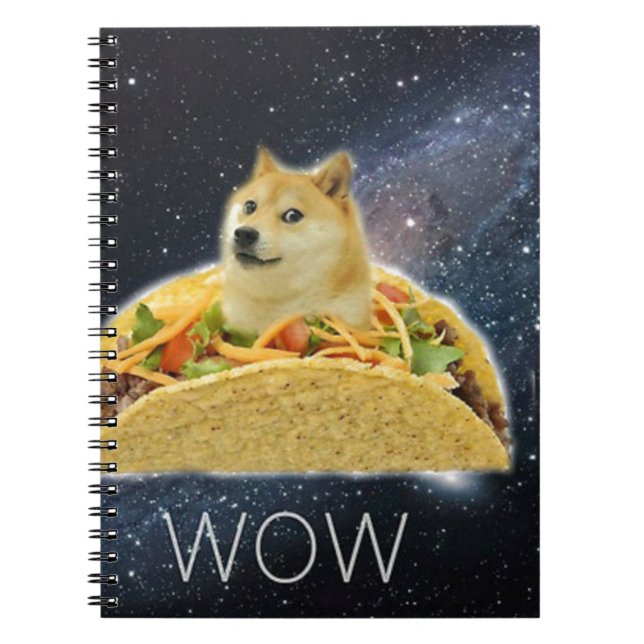 Carnet doge space taco meme (Devant)