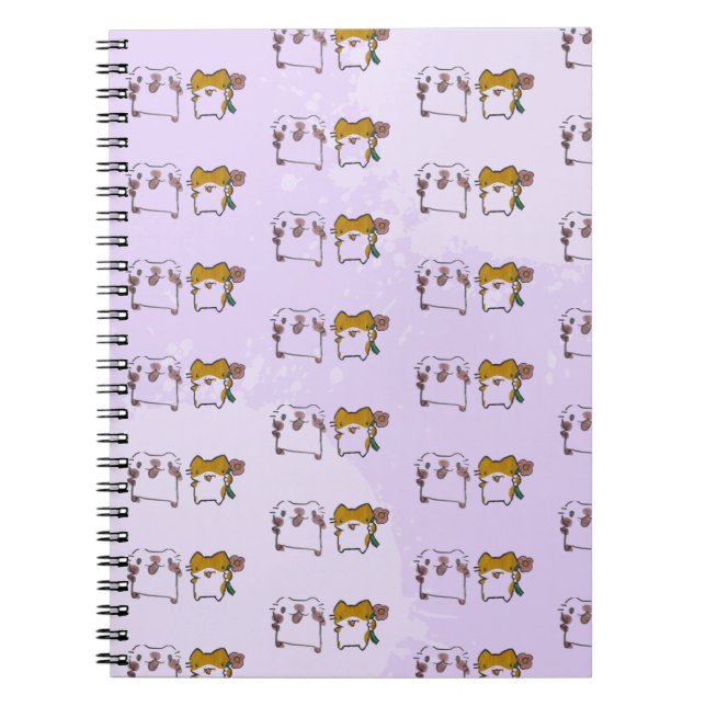 Carnet Dois Gatinhos no Lilás – Amor e Fofura em Dupla (Devant)