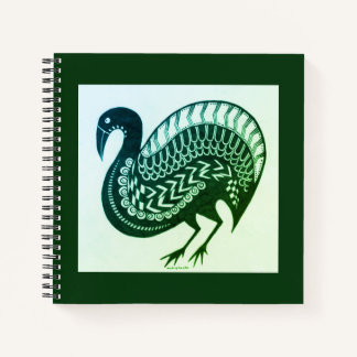 Carnet d'oiseaux verts inspiré de la Grèce mycénie