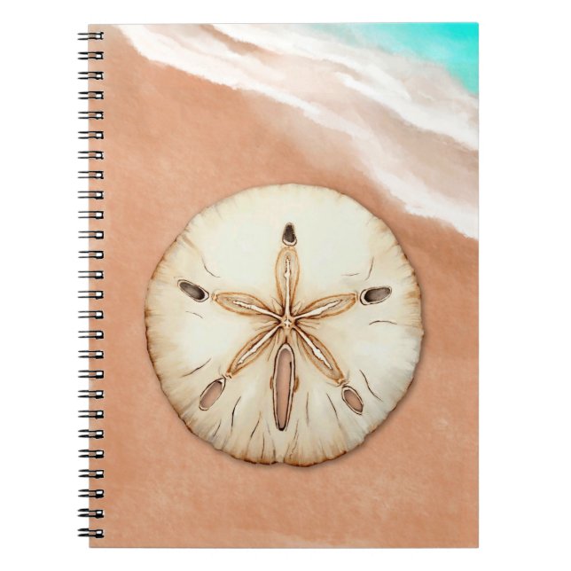 Carnet Dollar de sable d'aquarelle sur la plage (Devant)